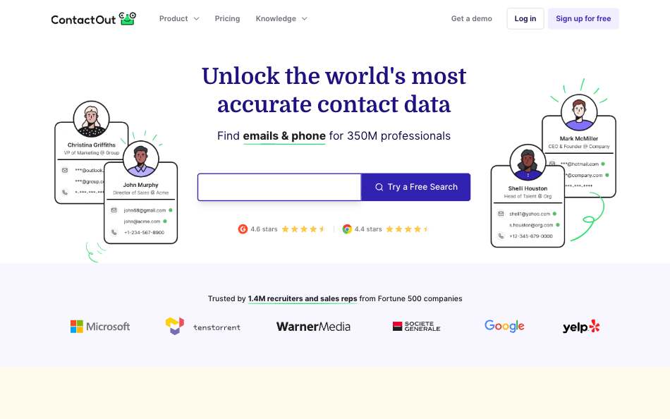 contactout homepage