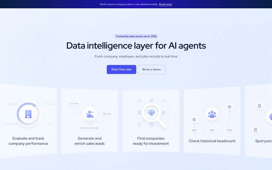 coresignal homepage
