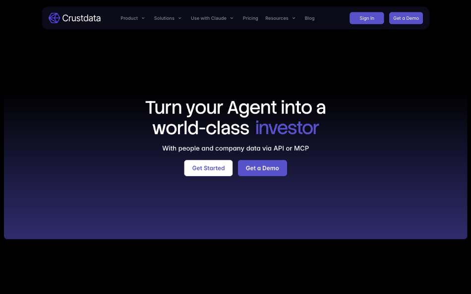 crustdata homepage